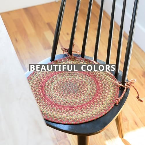Homespice Cider Barn Jute Braided Chair Pads, Round 15" Set of 2