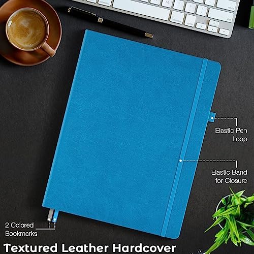 Dotted Journal, 8.5" x 11" Hardcover Leather Notebook, No Bleed Thick Paper