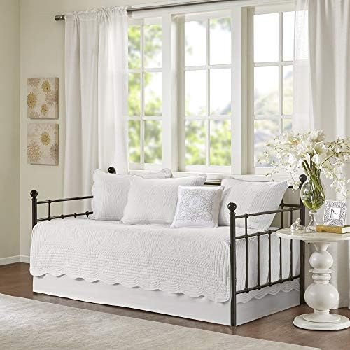 Madison Park Coastal Damask Quilted Daybed Cover Set, 6PC, 39"x75"