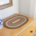 Homespice Gingerbread Jute Braided Table Mats, Oval 10x15 Set of 4