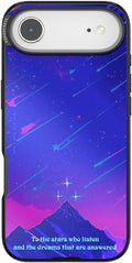 PopSockets iPhone 17 Air Phone Case with MagSafe, Wireless Charging Compatible, Bookish - Mirror Starfall