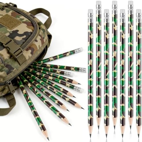 150 Camouflage Pencils with Erasers, Bulk School and Party Supplies