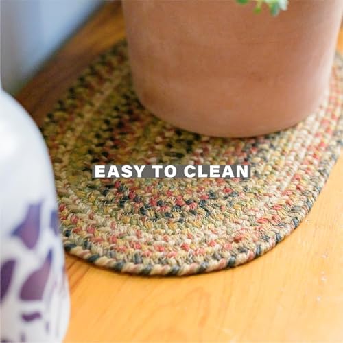 Homespice Kingston Braided Chair Pads for Country Decor, Round 15" Set of 2