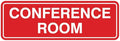 Standard Conference Room Sign -Red - Large 5 Pack