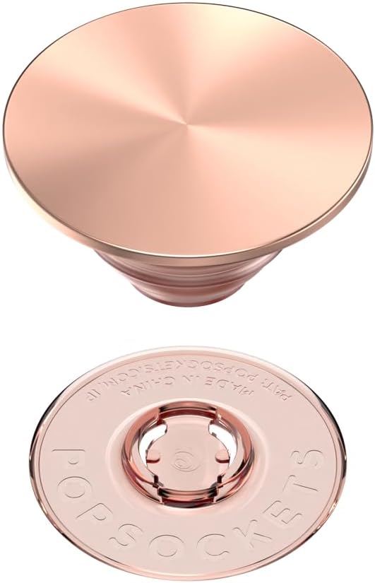 PopSockets Adhesive Phone Grip, Holder- Nigiri | Secure Comfortable Hold, Anti-Drop, Kickstand, Metal, Enamel, Top, Rose Gold