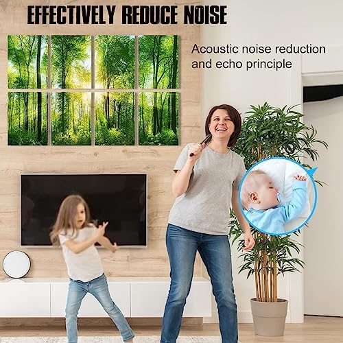 YPY Sound Proofing Panels, Sound Absorbing Wall Art Forest, Acoustic Panels