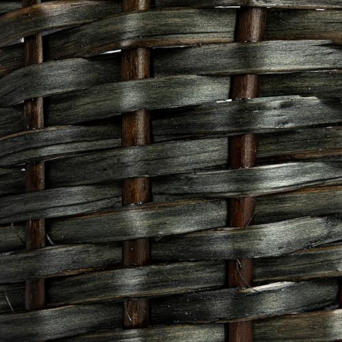 Household Essentials Handwoven Willow Waste Basket with Plastic Liner, Brown