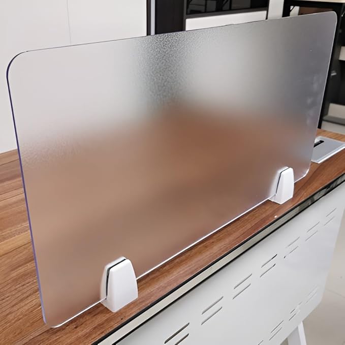 Nisorpa Desk Divider Privacy Panels Acrylic Partitions with Clips Classroom Privacy Shield for Desk Privacy Divider Partition for Schools Office Call Centers,Noise and Visual Guard,4Pcs-23.6”L X15.8”W
