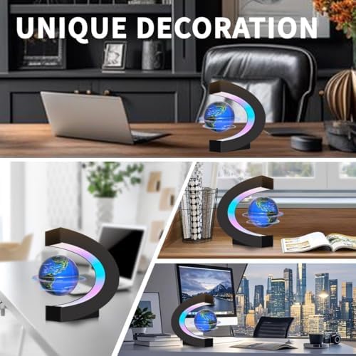 Magnetic Levitating Floating Globe with LED Lights, Cool Tech Gadgets Gifts World Globe Lamp for Men Father Teenage Boys Girls, Birthday Gifts Office Home Desk Decor Display