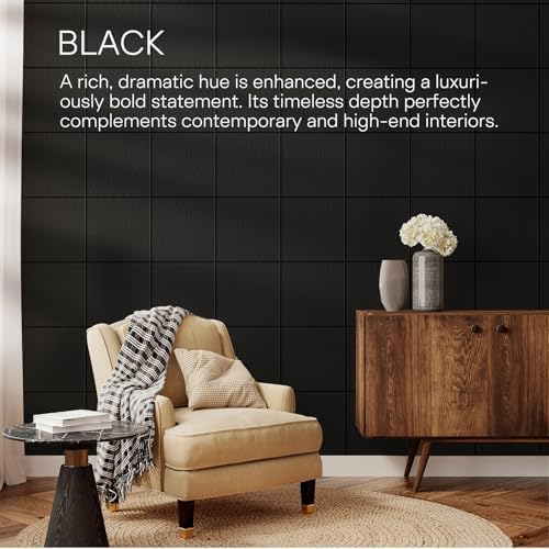 MaxGear Felt Bulletin Board 36" x 24", Black Felt Wall Tiles Push Pins