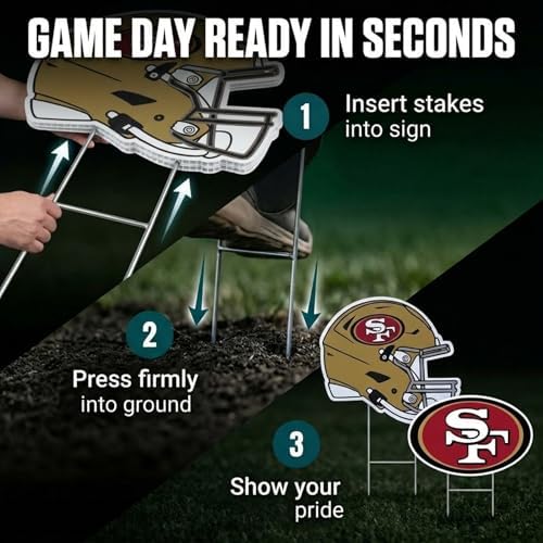 NFL Logo & Helmet 2 Pack Yard Sign Set