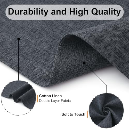 Homaxy Cloths Placemats for Dining Table Set of 6, 13" x 19", Charcoal Gray