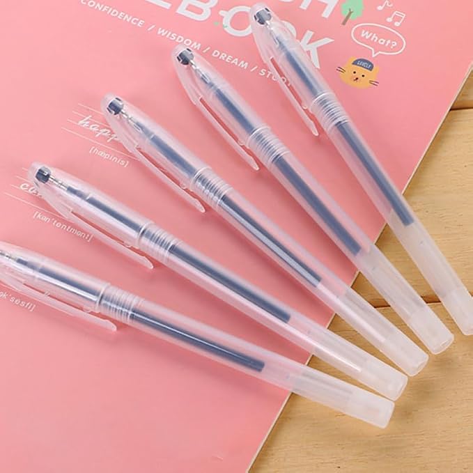 COHEALI Transparent Pen Holders 200 Pcs Empty Plastic Pen Shells for Students Stationery Diy Projects and Desk Organization