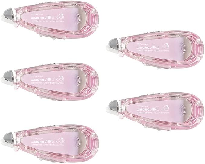 Tombow CT-CAX5C85-5P Mono Air Pencil Correction Tape, Refill Type, 0.2 inch (5 mm) Wide, Sakura, Set of 5