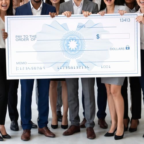 Penitue 33x14in Oversized Fake Check Award for Presentations (Style 4)