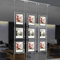 Real Estate Window Hanging Acrylic Photo Frame Advertising Display Office Led Store Sign Holders(Vertical,3pcs A4 a row)