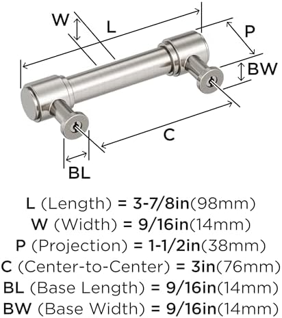 Amerock 3" Faircrest Satin Nickel Drawer Pull