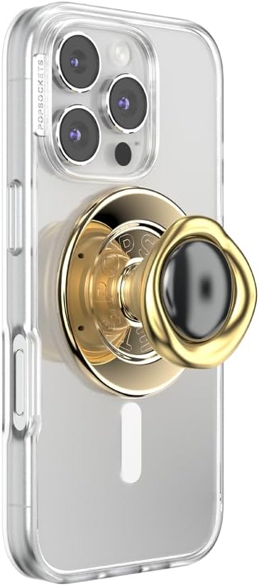 PopSockets Phone Grip for MagSafe, Magnetic Holder- Beholder Eye Gold | Removable, For Kindle / Android / iPhone, With Magnet, Pearl, Pretty, Bling, Crystal, Enamel, Designs