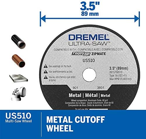 Dremel US40 Ultra-Saw Corded Mini Circular Saw Tool Kit with 3 Cutting Wheels and Auxiliary Handle