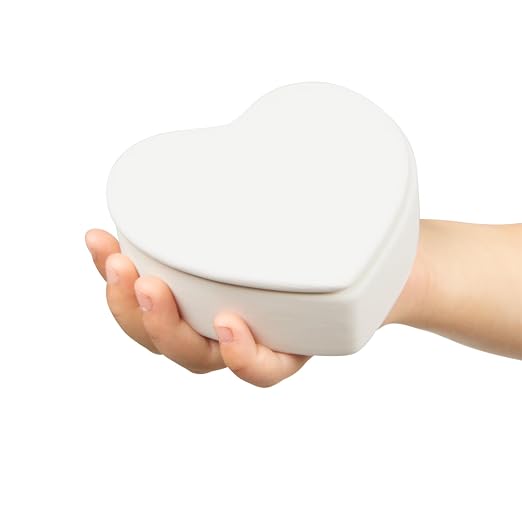 Colorations Decorate Your own Ceramic Heart Boxes, Set of 6