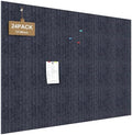 JBER Large Cork Board Alternative 72" x 48" - 24 Pack Self-Adhesive Felt Bulletin Board Tiles, Pin Board Vision Board for Walls, Office & Home Decor(Starlight Blue)