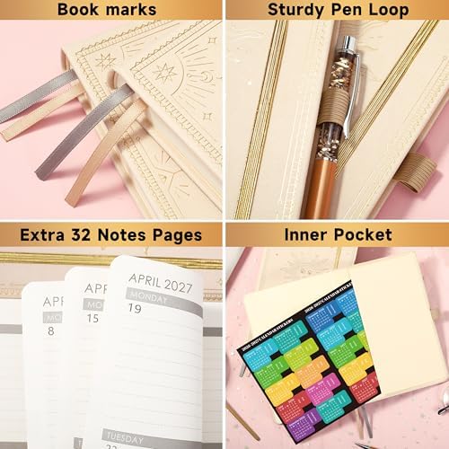 Planner 2026-2027 - Academic Planner 2026-2027, Faux Leather planner 26-27