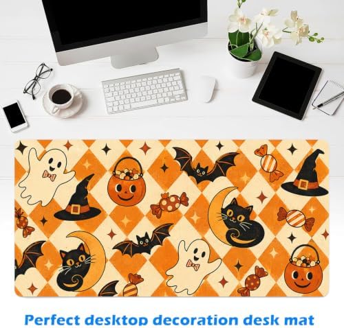Halloween Ghost Cat Bat Sugar Bag Desk Mat Medium Gaming Mouse Pad