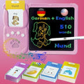 Writing Drawing Tablet with Talking German Flash Cards - Pink