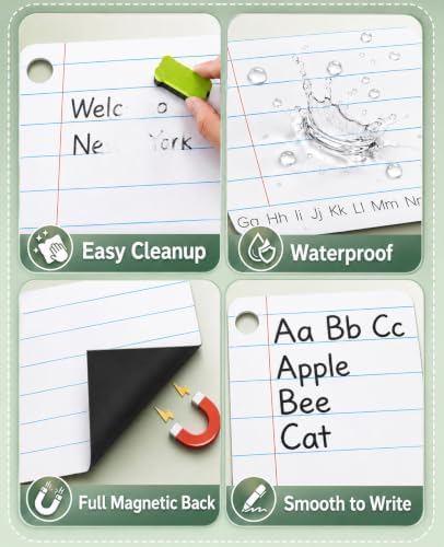 Dry Erase Giant Sized Magnetic Notebook Paper, Lined Paper 22" x 28"