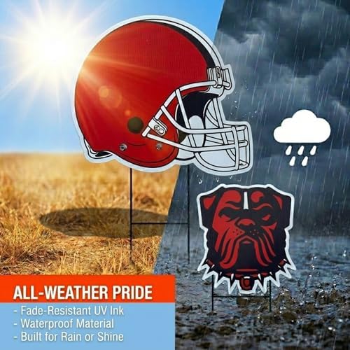 NFL Logo & Helmet 2 Pack Yard Sign Set