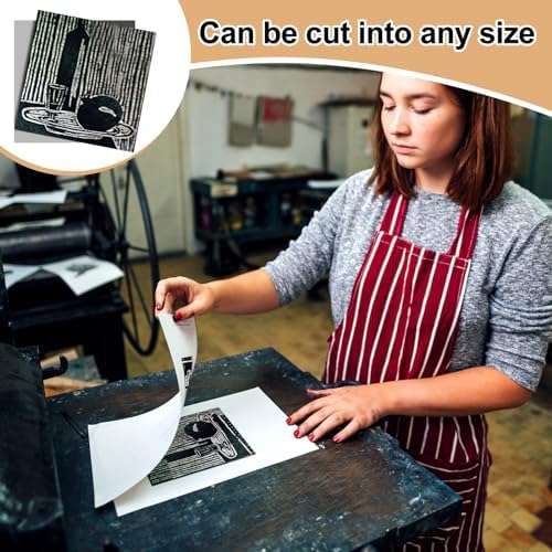 Yeaqee 12 Pcs 12 x 12 Inch Linoleum Blocks for Printmaking, Gray