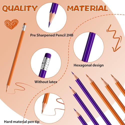24 PCS Purple Orange Colored Pencils, Pre-sharpened Professional Wooden Art Pencils Set for Artists Painting | Premium Drawing Sketching Supplies (orangepurple)