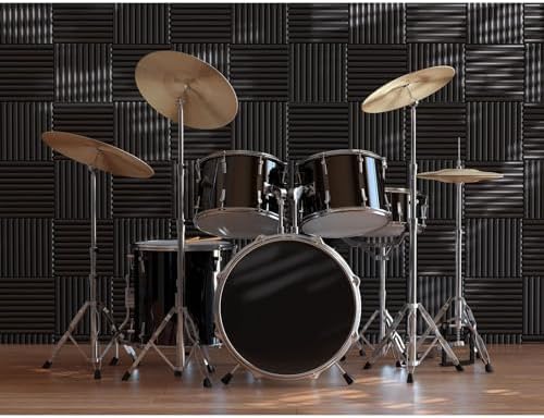 JBER 12 Pack Acoustic Foam Panels, Wedges Sound Proof Foam Panels for Walls