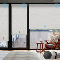 SmartWings Motorized Smart Roller Shades, 100% Blackout Linen White