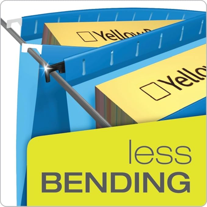 Pendaflex SureHook Reinforced Hanging Box File, 2", Legal, Blue, 1/5 Cut, 25 per box (59302EE)