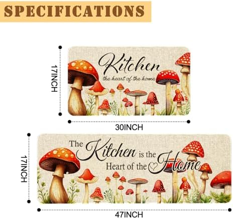 Kitchen Rugs and Mats Set of 2,Floor Mats for Home Kitchen Decor Mat