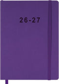 2026-2027 Planner - Weekly and Monthly Planner, Oct 2026 - Dec 2027, Vegan Leather Cover, Elastic Closure, 7"x9.25", Purple