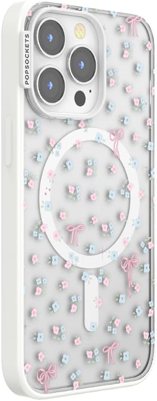 PopSockets iPhone 13 Pro Phone Case with MagSafe, Wireless Charging Compatible, Bow - Bows & Blooms
