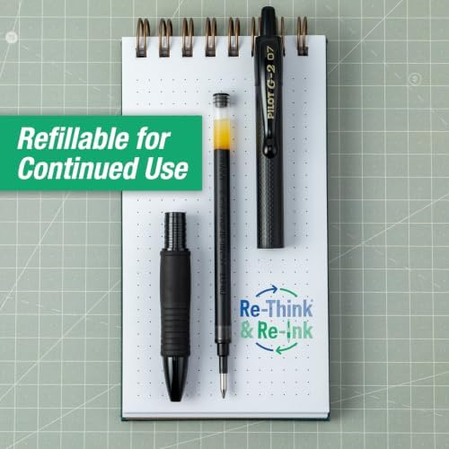PILOT, G2 Edge Premium Gel Roller Pens, Gel Pens Black Ink, Pack of 12