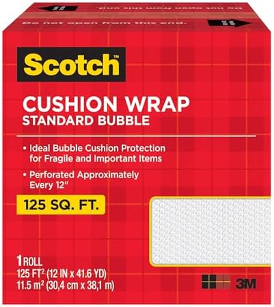 Scotch Cushion Wrap, 12 in x 125 ft., 1 Roll in a Dispensered Box (7962)