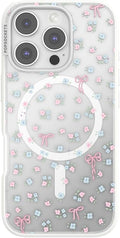 PopSockets iPhone 16 Pro Phone Case with MagSafe, Wireless Charging Compatible, Bow - Bows & Blooms