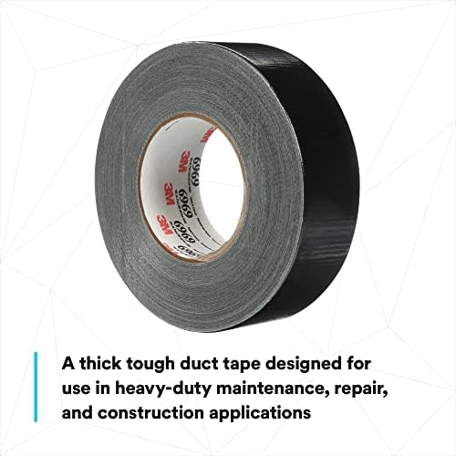 3M Extra Heavy Duty Duct Tape 6969, Black, 48 mm x 54.8 m, 1 Roll