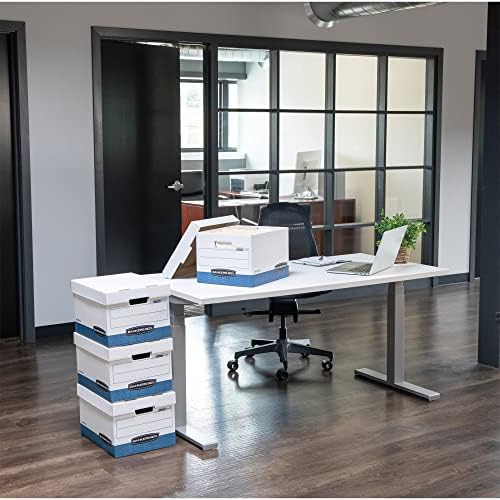 Bankers Box 4-Pack HANG'N'STOR Medium-Duty File Box, Letter/Legal, FastFold