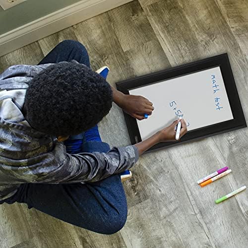 Quartet Magnetic Whiteboard, 11" x 17" Small White Board for Wall, Dry Erase Board for Kids, Perfect for Home Office & Home School Supplies, Dry Erase Marker, Magnets, Black Frame (79280)