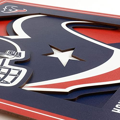 YouTheFan NFL Houston Texans 3D Logo Series Wall Art
