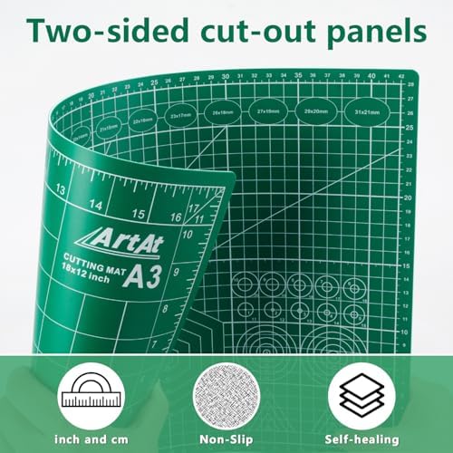 ArtAt A3 Self Healing Cutting Mat 12''x18'' 5 pack