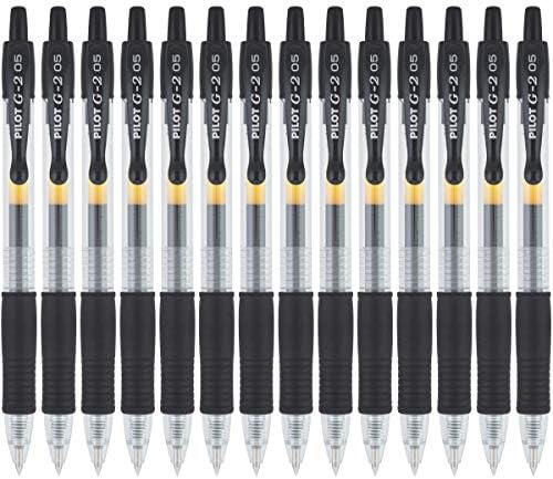 PILOT G2 Premium Gel Roller Pens, Gel Pens Black, Pack of 14