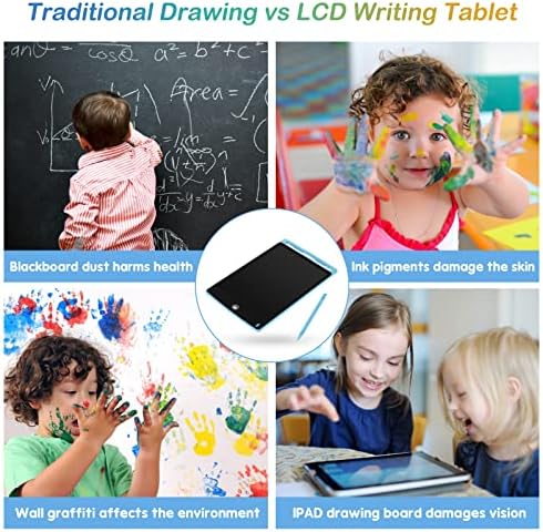 6 Pack LCD Writing Tablet, 8.5 Inch Writing Tablet for Kids, Colorful Screen Doodle Board Drawing Tablet, Digital Drawing Pad, Learning Educational Toys for Girls Boys, Pink*2+Blue*2+Black*2
