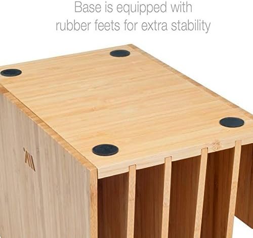 MobileVision Bamboo Desktop File Folder Organizer and Paper Tray, 5 Slots