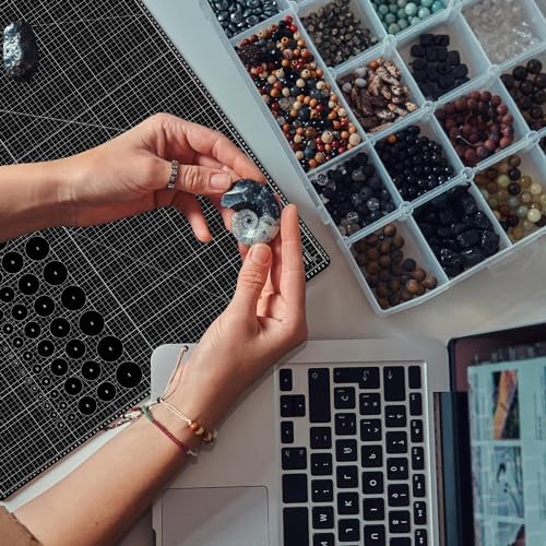 Headley Tools Thickened 36 x 48 Inch Self Healing Sewing Cutting Mat, A0 Rotary Cutting Sewing Mat for Crafts, Double Sided 5-Ply Table Cutting Board for Fabric Quilting Leather Hobby, (Grey/Black)